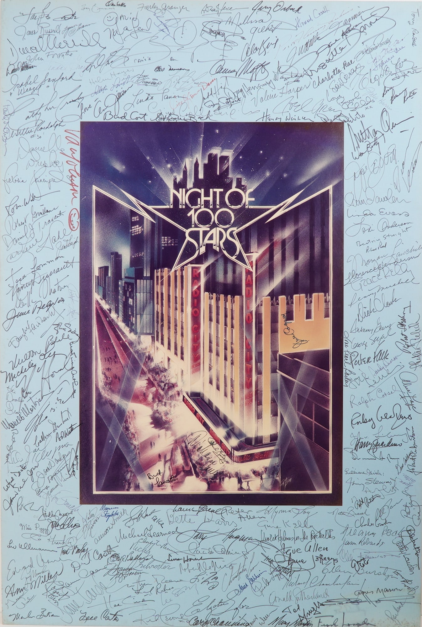 Night of 100 Stars Signed Poster on Board with Celebrity Autographs (1 of 7)