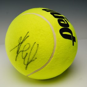 Giant Penn Tennis Ball Signed by Rafael Nadal