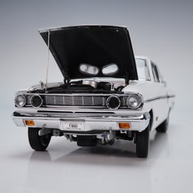 Franklin Mint Die Cast 1964 Ford Fairlane Thunderbolt Model Car with Case