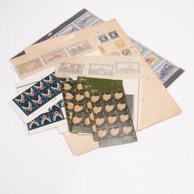 Assorted Antique Postage Stamps, Navajo Jewelry and More