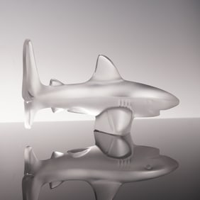 Lalique Crystal Figurine, Shark Atlantis Bahamas
