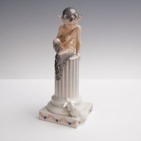 Royal Copenhagen Porcelain Figurine, Faun With Squirrel 456
