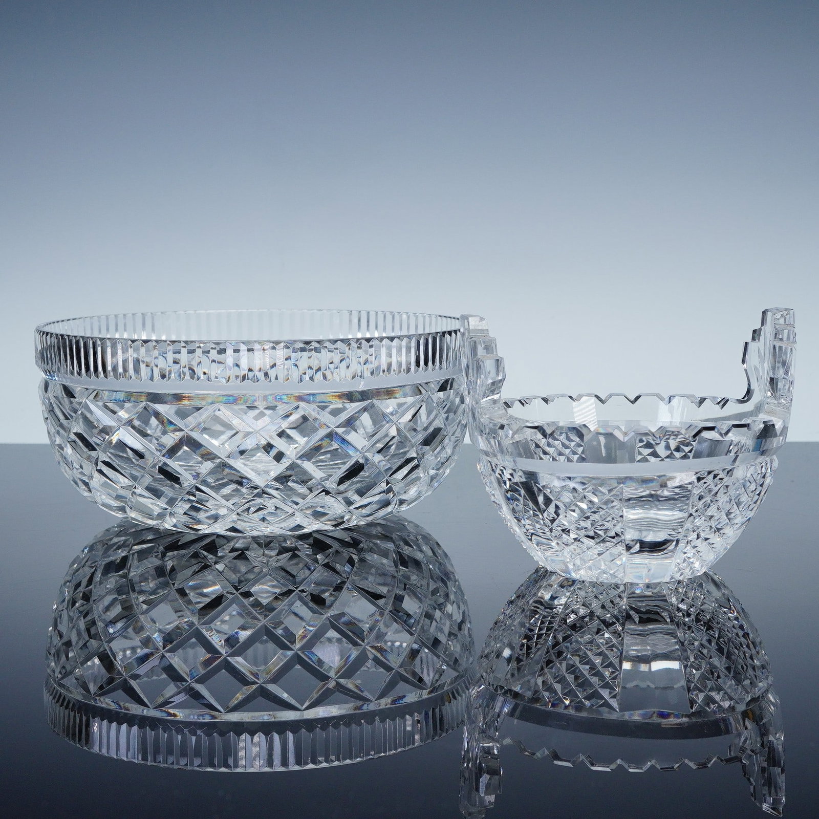 2pc Waterford Crystal Centerpiece and Hibernia Butter Bowl (1 of 7)