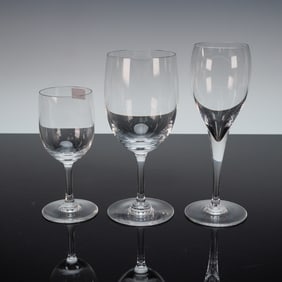 2pc Baccarat Avignon Water Goblet & Chateau Red Wine Glasses