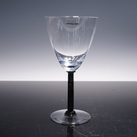 Lalique Crystal Black Phalsbourg Water Goblet