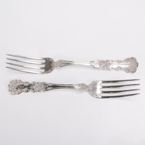 2pc Gorham Sterling Silver Buttercup Pattern Forks