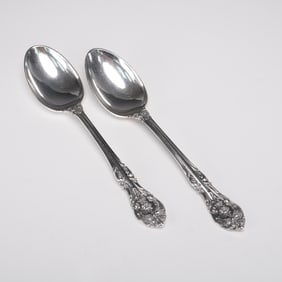 Pair of Gorham King Edward Sterling Silver Dessert Spoons