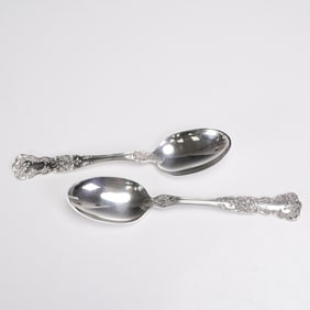 2pc Gorham Sterling Silver Buttercup Pattern Teaspoons