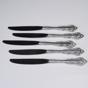 5pc Gorham Sterling Silver Dinner Knives