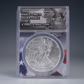 2021 American Silver Eagle, Fine Silver Type 1 Dollar Coin