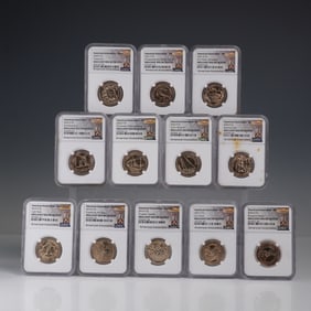 12pc American Innovation $1 Coins NGC BU Certified Lot