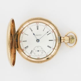 Von Gunten Bros. Columbus 18S 14K Gold Filled HC Pocket Watch, J. Boss Case