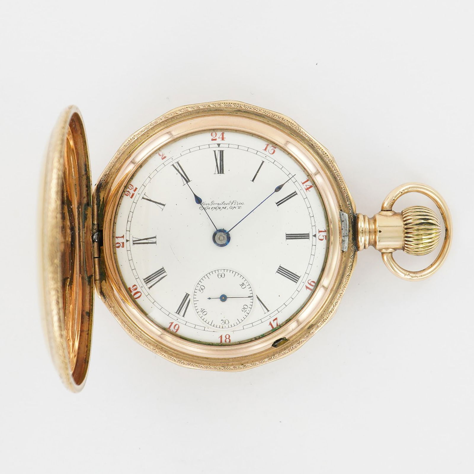 Von Gunten Bros. Columbus 18S 14K Gold Filled HC Pocket Watch, J. Boss Case (1 of 8)