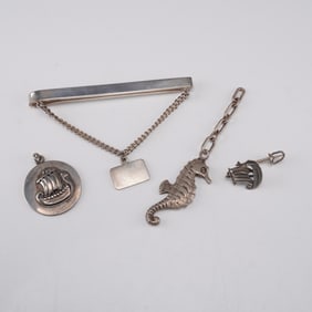4pc Danish Sterling Silver Jewelry Group