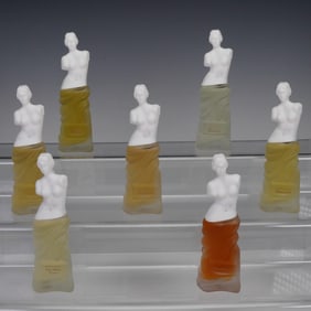 7pc Marilyn Miglin Perfume Bottles In Original Box, Venus Form Series
