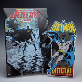 Pair of DC Comics' Classic Batman Die Cut Sign & Framed Print