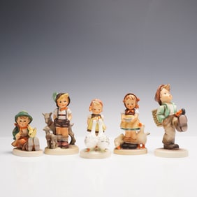 5pc Goebel Hummel Porcelain Figurines