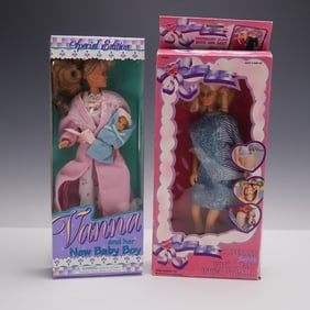 Pair of Vanna w/ New Baby Boy & Pregnant Judith Dolls