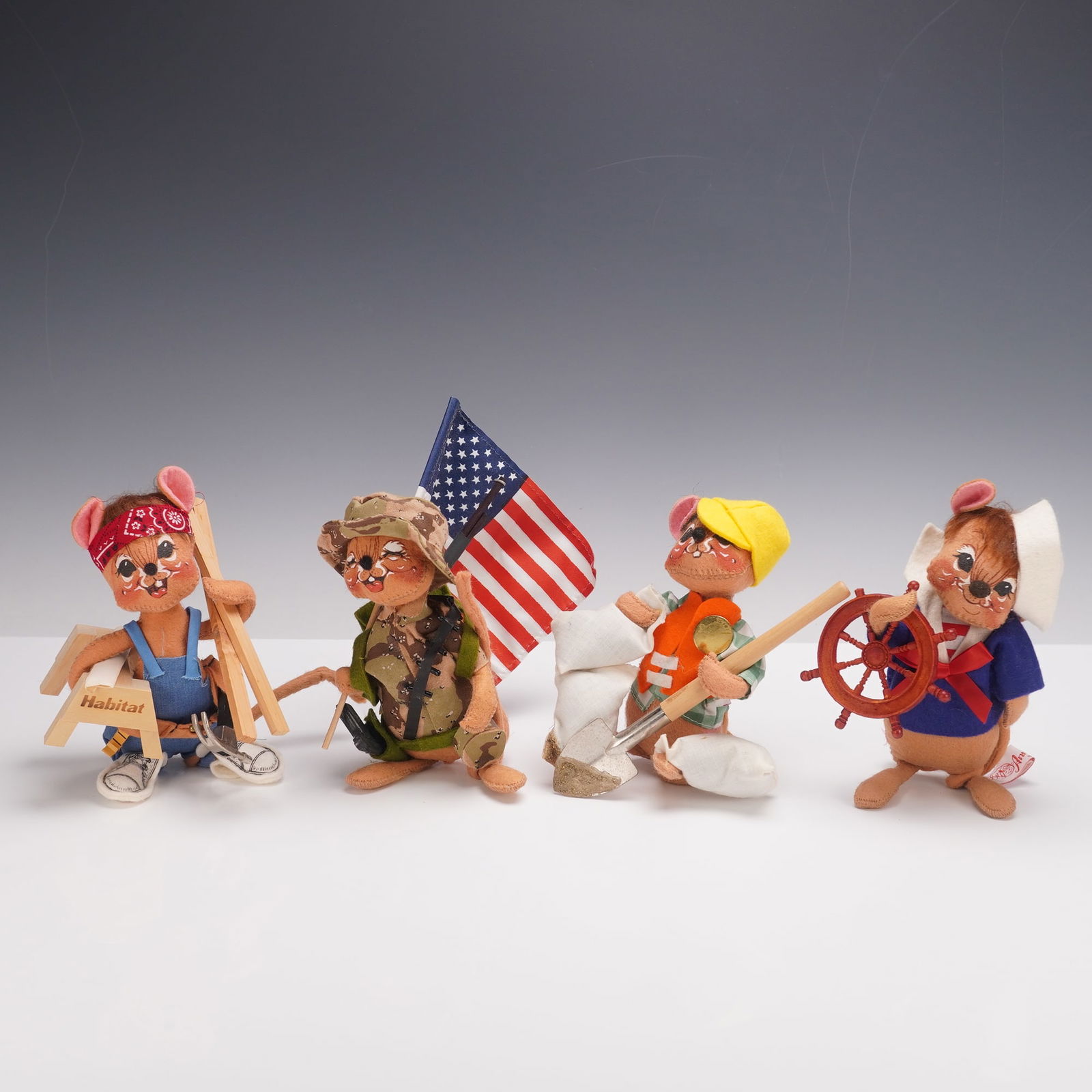 4pc Annalee Dolls Stuffed Mouse Figures (1 of 4)