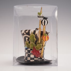 MacKenzie-Childs Wonderland Mad Hatters Hat Ornament