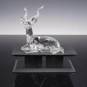 2pc Swarovski Crystal Figurine with Base, Inspiration Africa The Kudu