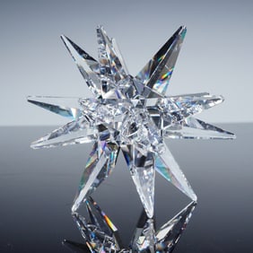 Swarovski Silver Crystal Candle Holder, Medium Star