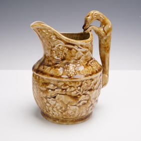Bennington Rockingham Hound Handle Pitcher