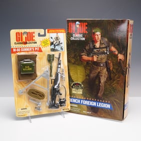 2pc GI Joe Classic Collection French Foreign Legion & M-60 Gunner's Pit Set