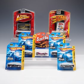 7pc Hot Wheels Batman & Johnny Lightning Collector Car Assortment