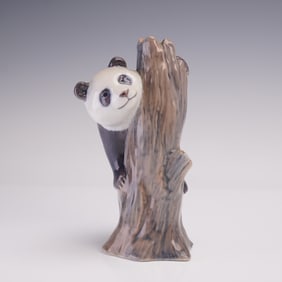 Royal Copenhagen Figurine, Climbing Panda 664
