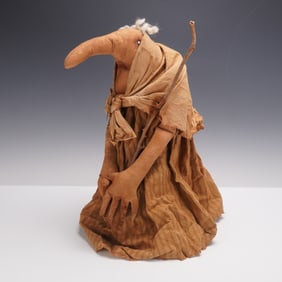 Old Crone Folk Art Cloth Doll