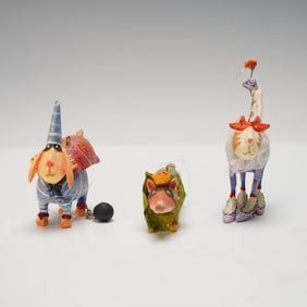 3pc Department 56 Krinkles by Patience Brewster Holiday Ornaments