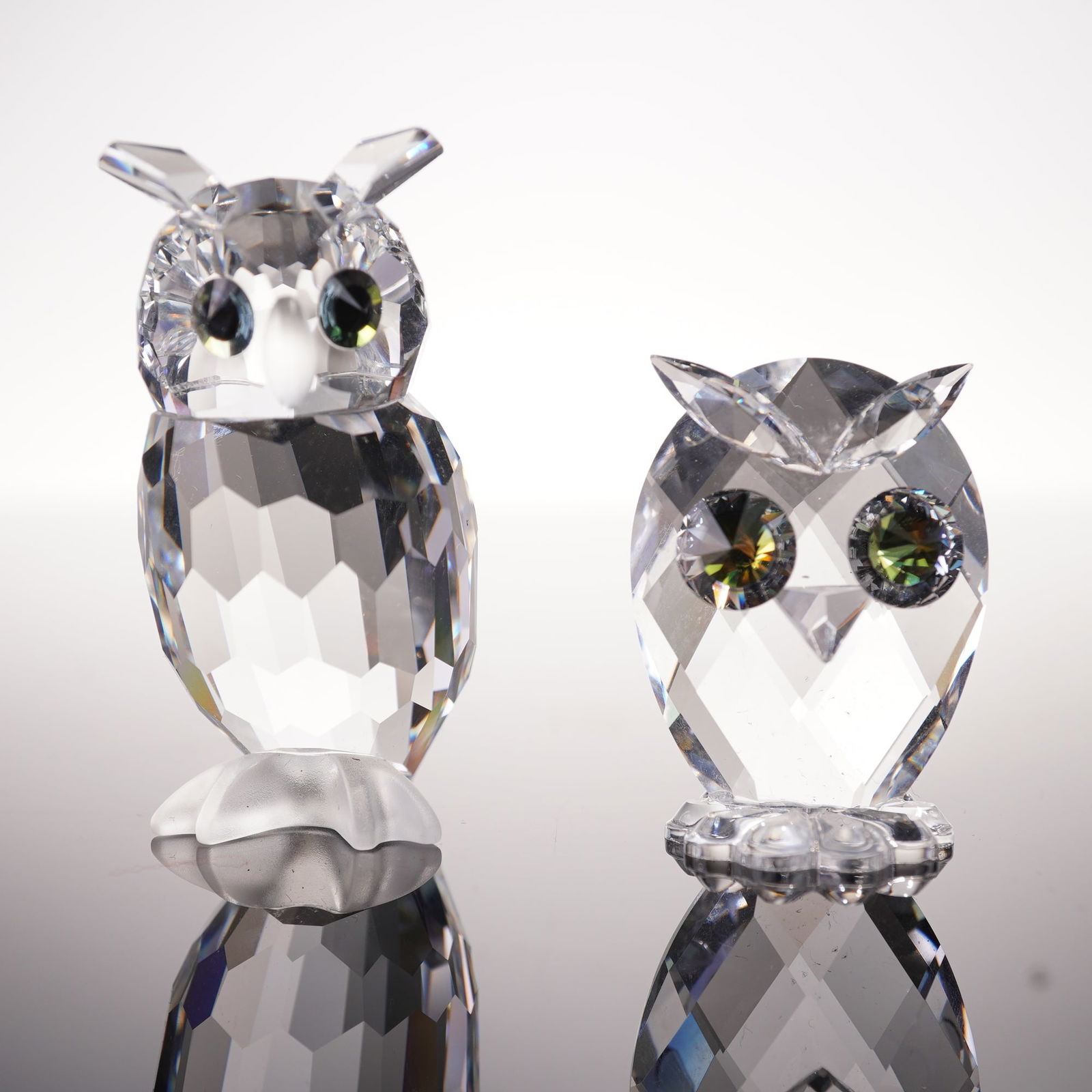2pc Swarovski Silver Crystal Figurines, Mini Owl and Night Owl (1 of 6)