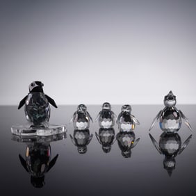 3pc Swarovski Penguin Grouping