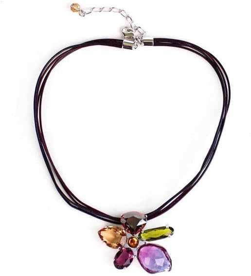 Sealed Swarovski Crystal Flower Pendant, 872244: This dazzling Swarovski pendant features vibrant multicolored crystals arranged in a radiant floral design. The crystals are set in sleek rhodium for a brilliant shine that enhances the bold and elega