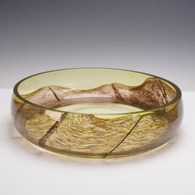 Bohemia Art Glass Hand-Blown Bowl, Vsetin, Czech Republic