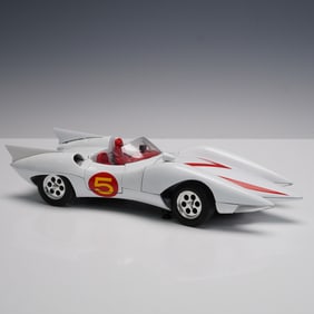 Speed Racer Mach 5 Model Car, ERTL Die-Cast, White with Red Detail