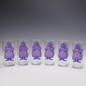6pc McDonald's Grimace Collector Series Glasses