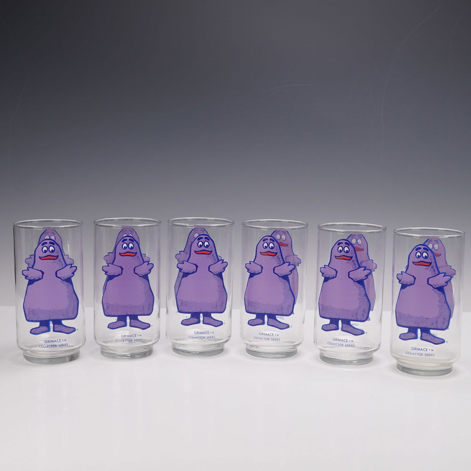 6pc McDonald's Grimace Collector Series Glasses (1 of 3)