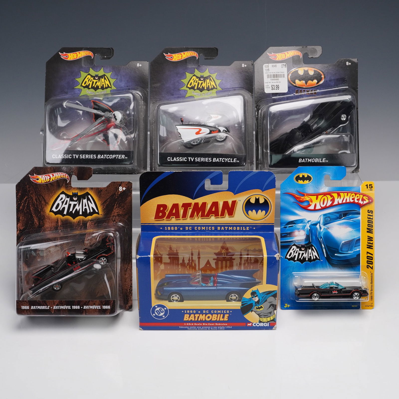 6pc Hot Wheels & Corgi Batman Vehicle Assortment (1 of 8)
