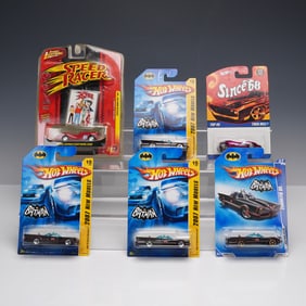 6pc Hot Wheels & Johnny Lightning Batman and Collector Cars