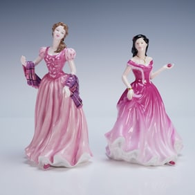 2pc Royal Doulton Figurines, Rose of the Glen HN4741 and Fleur HN4663