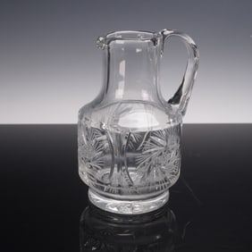 Crystal Pitcher with Pinwheel Motif