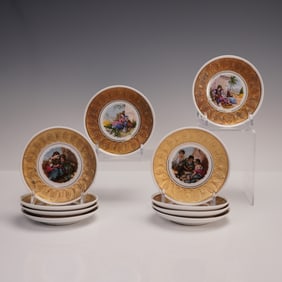 10pc Vintage WB Bavarian Santorin Porcelain Plates