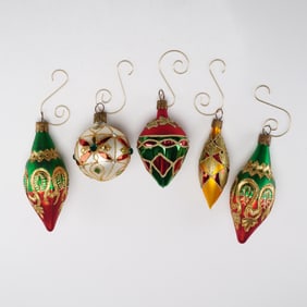 5pc Waterford Holiday Heirloom Christmas Ornaments Sensations & Icicle
