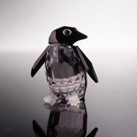 Swarovski Silver Crystal Figurine, Sir Penguin