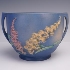Roseville Pottery Foxglove Blue Vase, 659-6