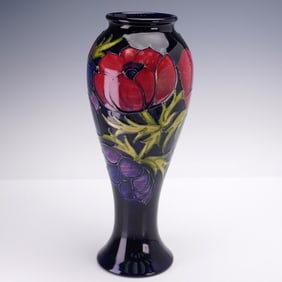 Moorcroft Pottery Vase, Anemone