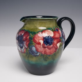 William Moorcroft Pottery Milk Jug, Anemone