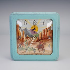 Ingraham Roy Rogers Alarm Clock with Western Desert Scene